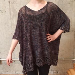 Democracy Womens 1X Long Knit Sweater